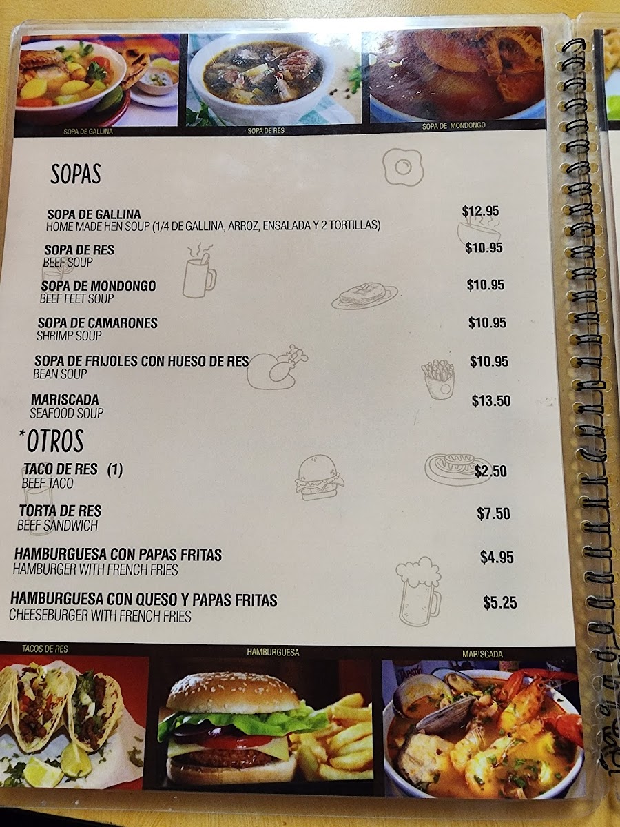 El Papaturro Restaurant Menu - Image 1